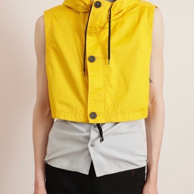 marni x h&m 후드 크롭 베스트