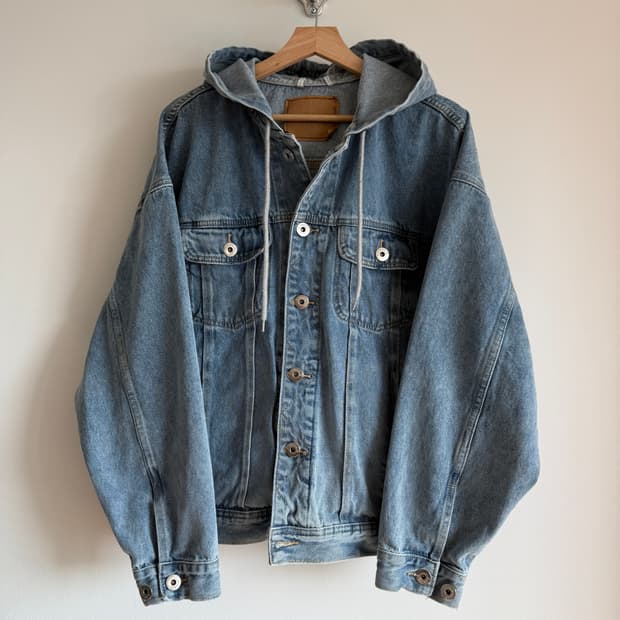 Pre owned 데님 후드 자켓