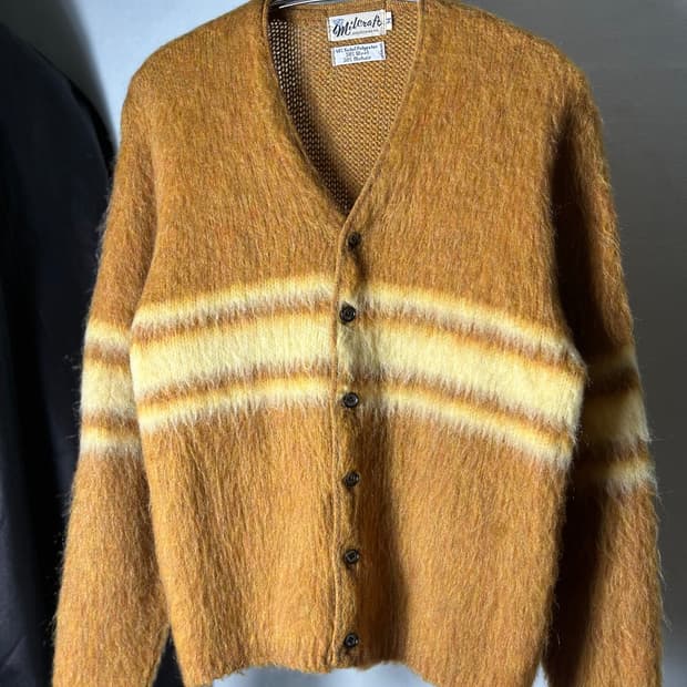 60S 빈티지 모헤어 가디건 커트코베인 M