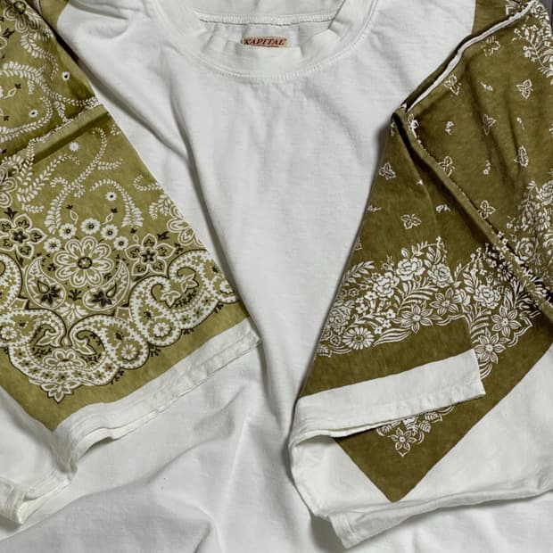 kapital 캐피탈 18.5 저지 반다나 휴즈 티셔츠