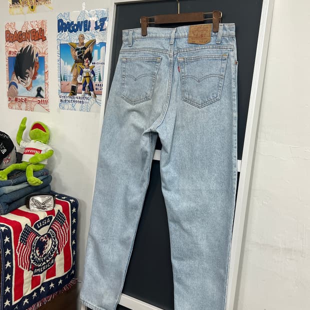 90s USA Levis 리바이스 550 릴렉스핏 연청 데님 팬츠
