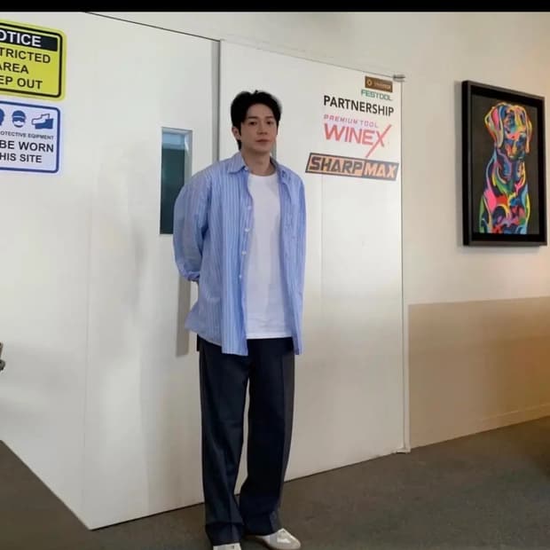 아워레가시 버로우드 셔츠 52 size 김현우 셔츠