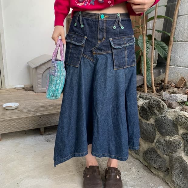 denim long.. skirt