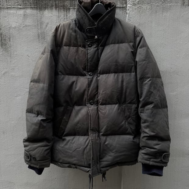 꼼데가르송 옴므 빈티지 오일 워싱 다운 패딩 자켓