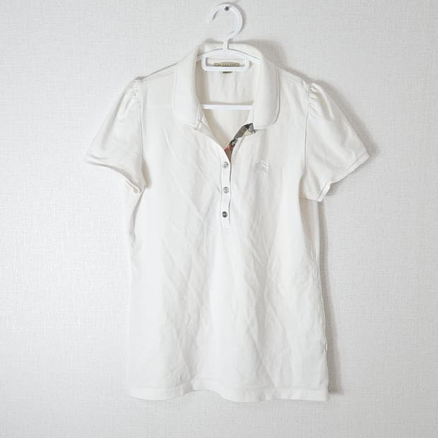 BURBERRY 버버리 브릿 정품 반팔 카라티 여성 정품 L