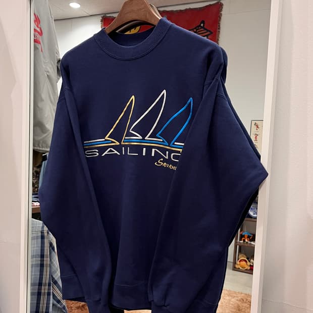 90s Hanes 헤인즈 SAILING 스웻셔츠 (made in USA)