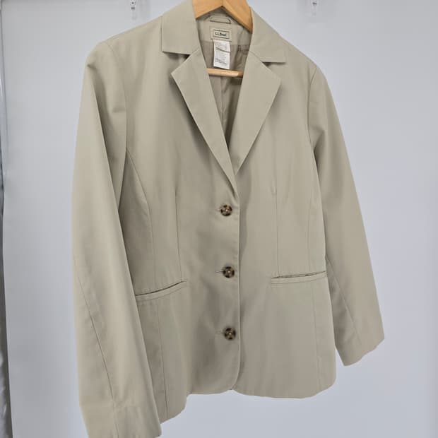 L.L.Bean 여성 베이지색 블레이저 S