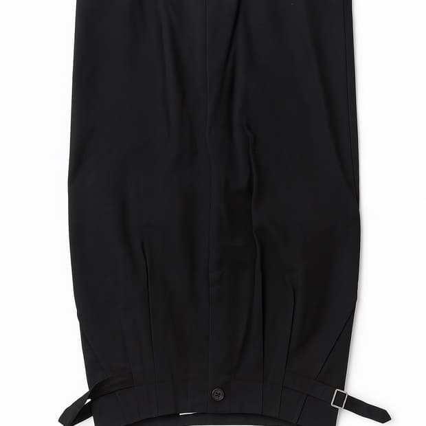 블랙 벨트 디테일 슬랙스 스커트