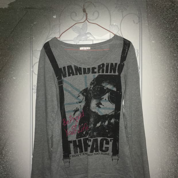 jpn vintage punk2k printing long sleeve