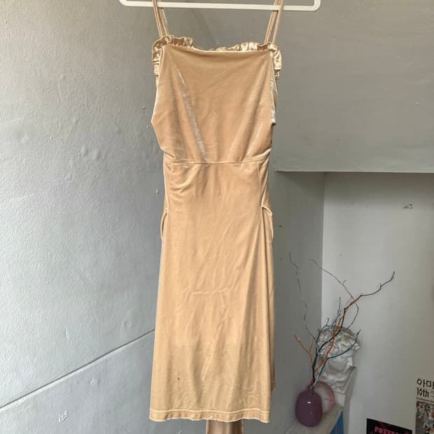 빈티지 벨벳 레이스 드레스