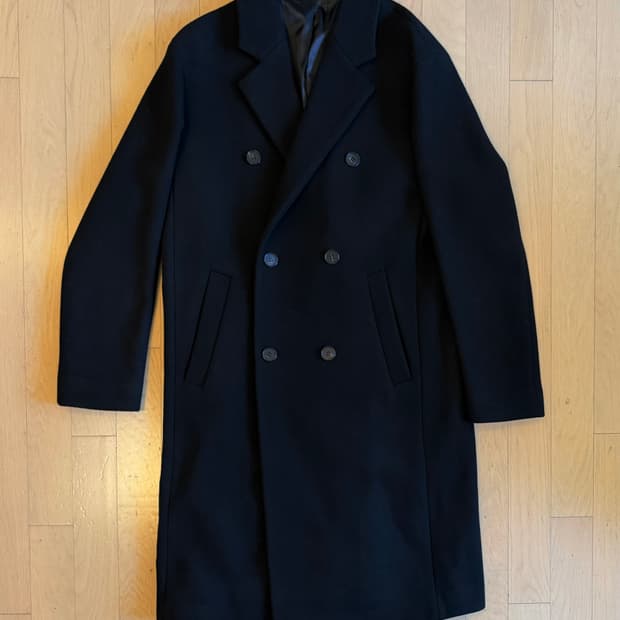 시스템 옴므 캐시미어 블렌딩 롱코트 블랙 - 정가 65만원