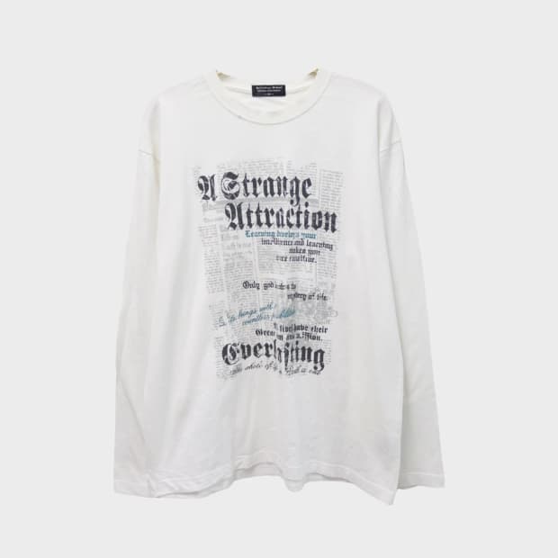 M.BOARD Y2K 레터링 긴팔 티셔츠 63214