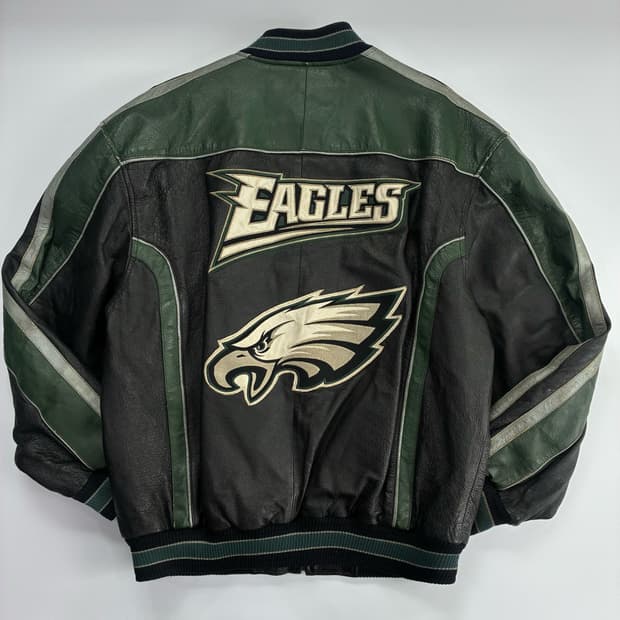 Vintage  NFL 필라델피아 이글스 레더 자켓  