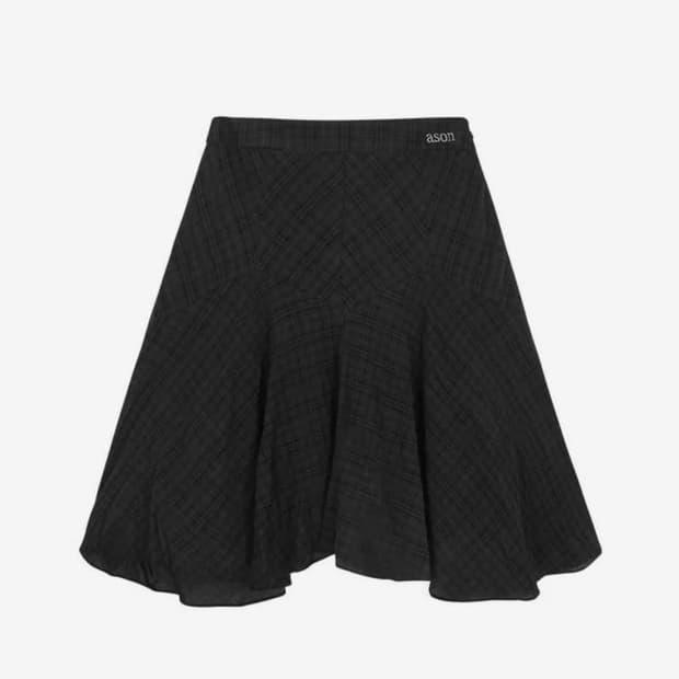 애즈온 런던 체크 미디 스커트