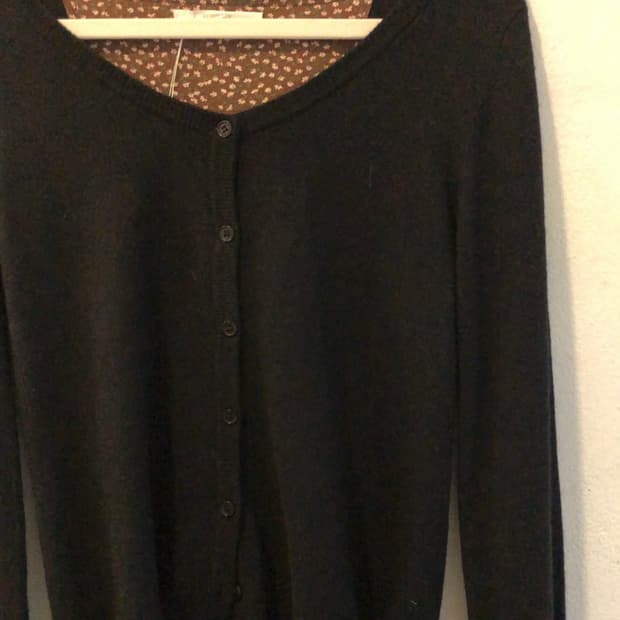 블랙 슬림 가디건