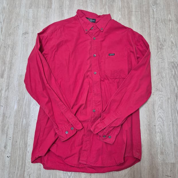 게스 BY 조르주 마르시아노 레드 긴팔 워크 셔츠