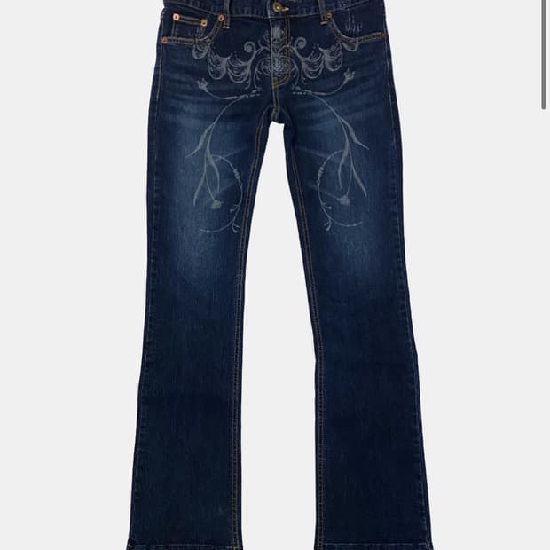TATTOOED HIPHUGGER DENIM s sizs