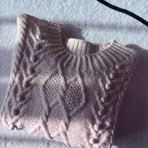 빈티지니트_흰순이 아란니트,폼폼이 울100