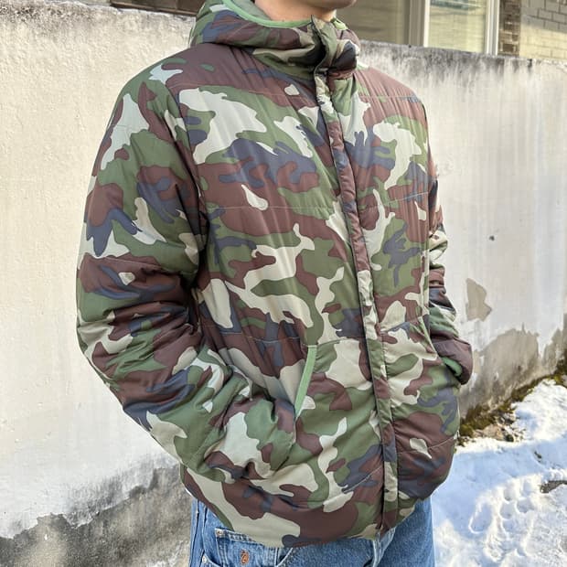 00s 스투시 카모 리버서블 패딩 자켓