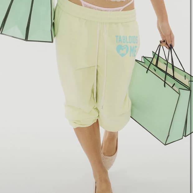 Sweet Kitty Jogger Pants Acid Yellow