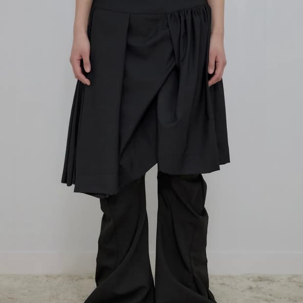 플레어업 Asymmetrical Draped Midi Skirt 2사이즈
