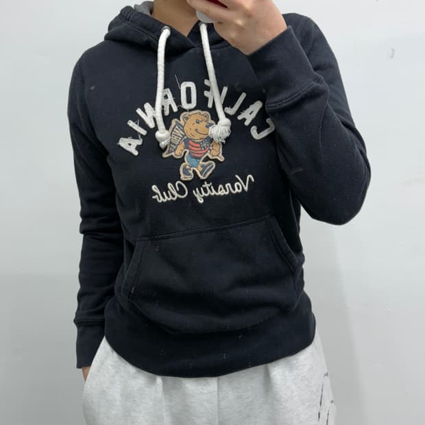 [M] 후아유 블랙 후드티