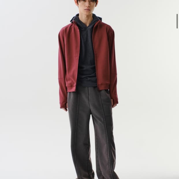 다이브인LIGHT UNIFORM ZIP-UP JERSEY BURGUNDY