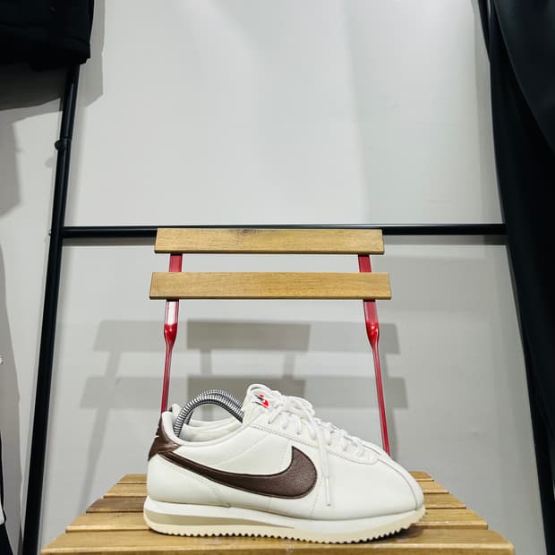 245) 나이키 운동화 여성 여자 신발 코르테즈 화이트/다크브라운