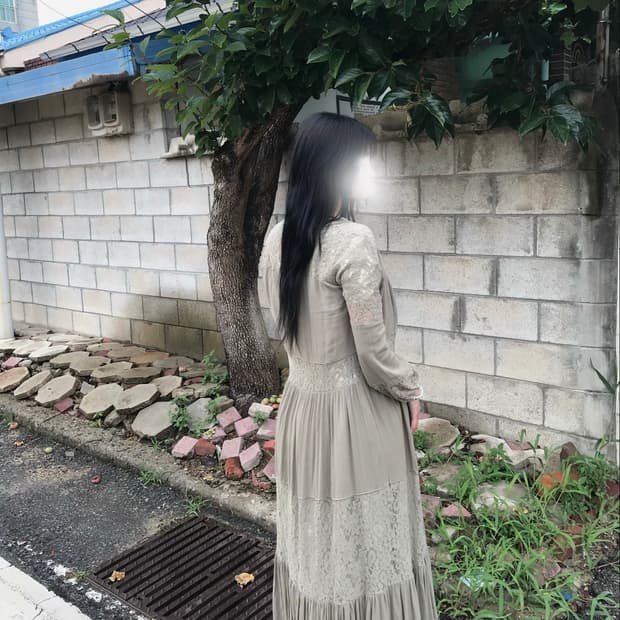 레이스 시스루 롱가디건