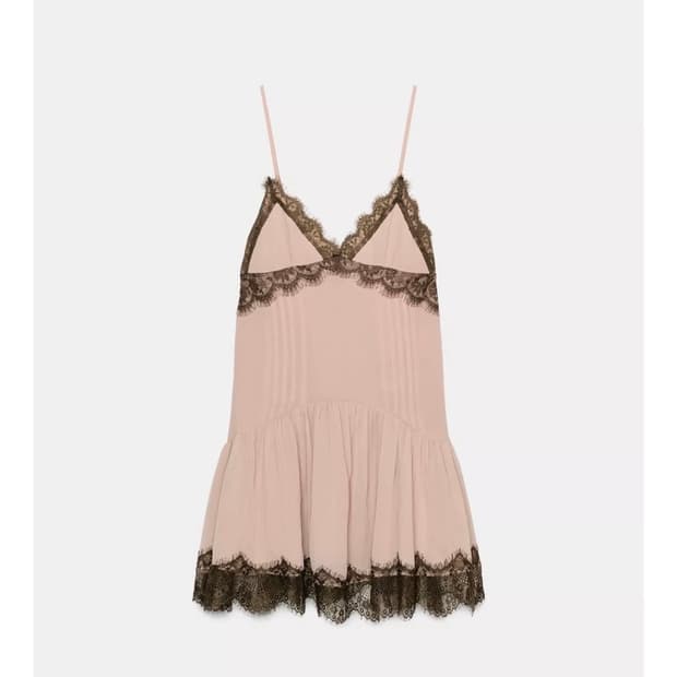 ZARA 레이스 콤비 숏 원피스