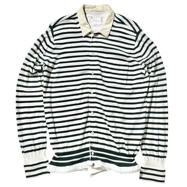 사카이 스트라이프 카라 가디건