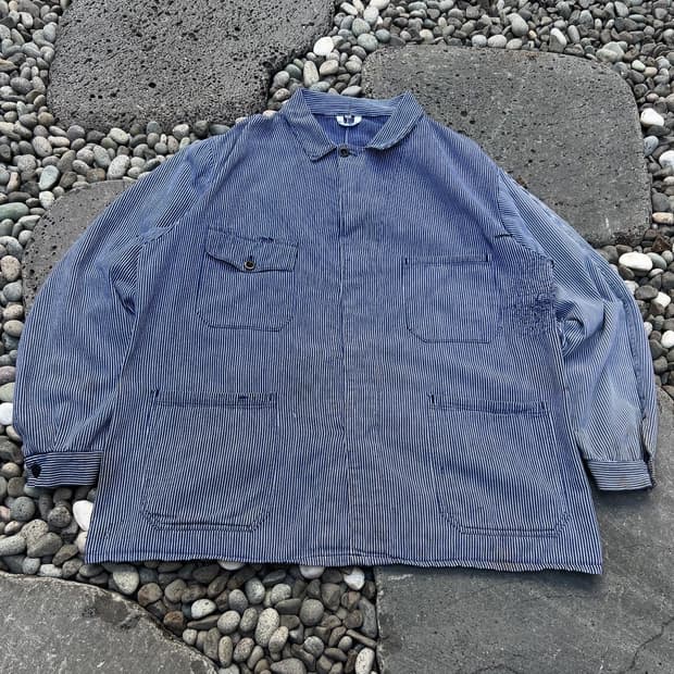 60s GENOWYN HICKORY 프렌치워크자켓 히코리스트라이프자켓