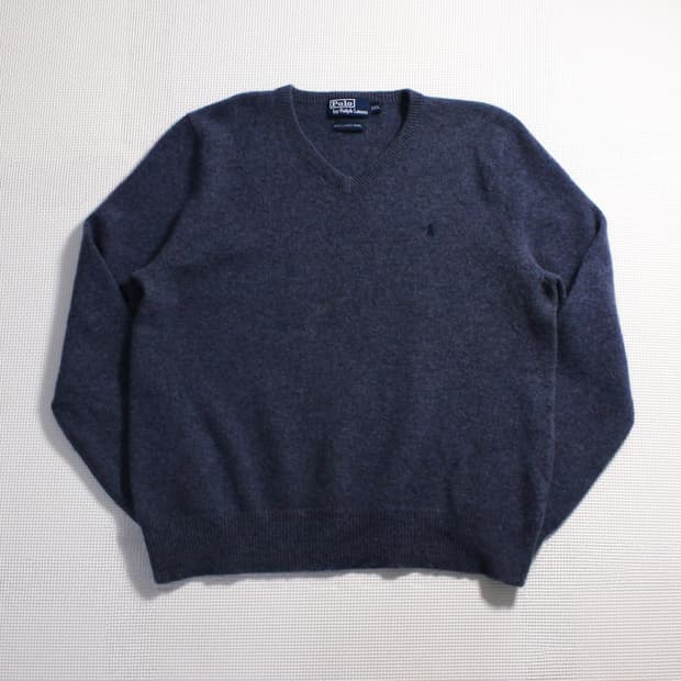 Polo 폴로 랄프로렌 그레이 브이넥 니트