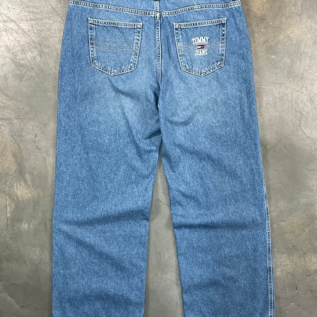 타미 진스 와이드 데님 팬츠