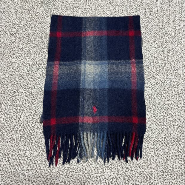 [택포,램스울100] 폴로 랄프로렌 이태리 머플러 목도리 [B-]