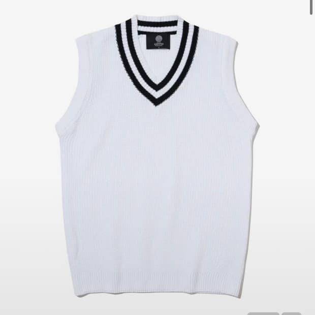 니티드 소프트코튼 브이넥 조끼