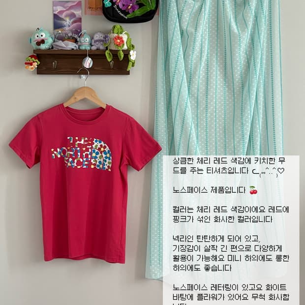 노스페이스 플라워 티셔츠