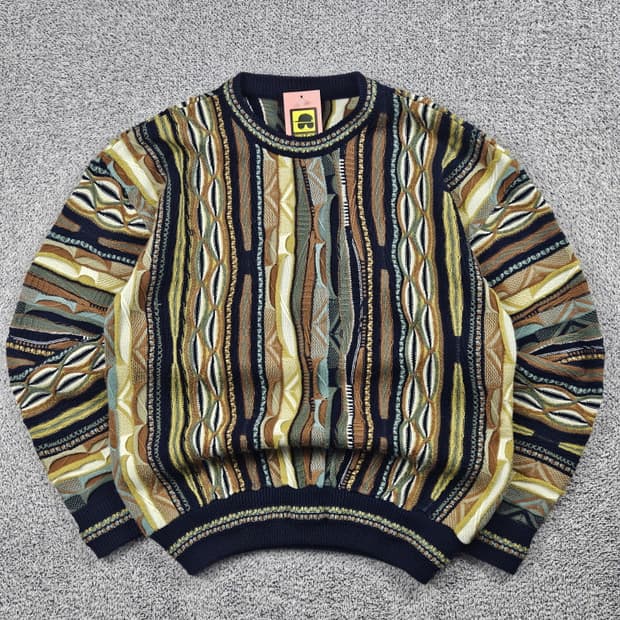 빈티지 쿠지 ST 입체 텍스처 케이블 니트 (상세설명참조) / 10496