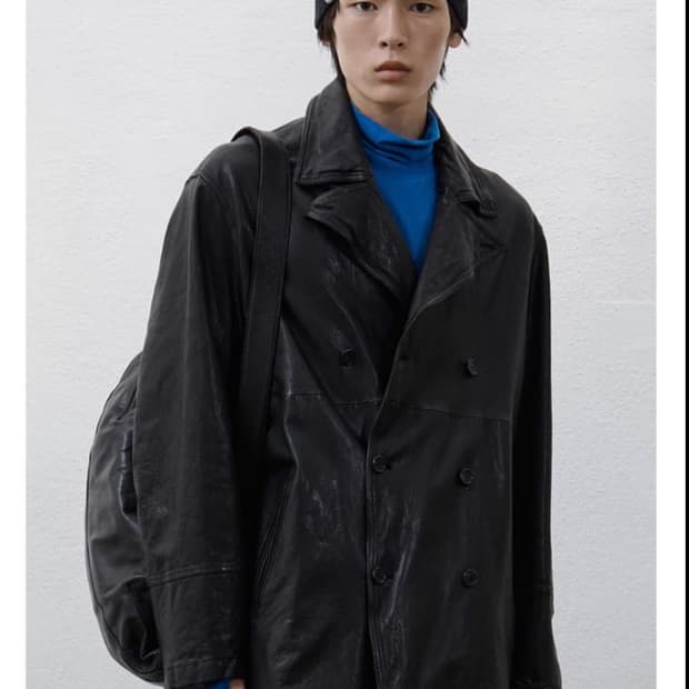 26ss 유스 워시드레더자켓 S size