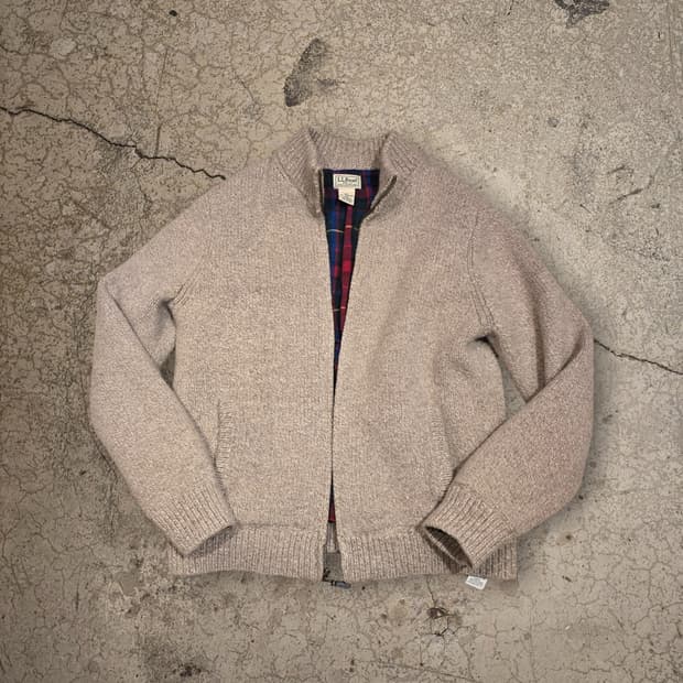 90s L.L.Bean 램스울100% 풀집 니트 스웨터
