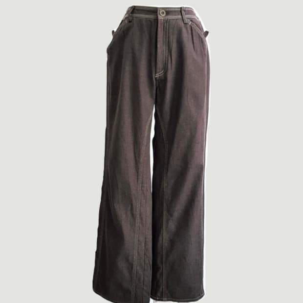 jpn) vintage brown denim pants