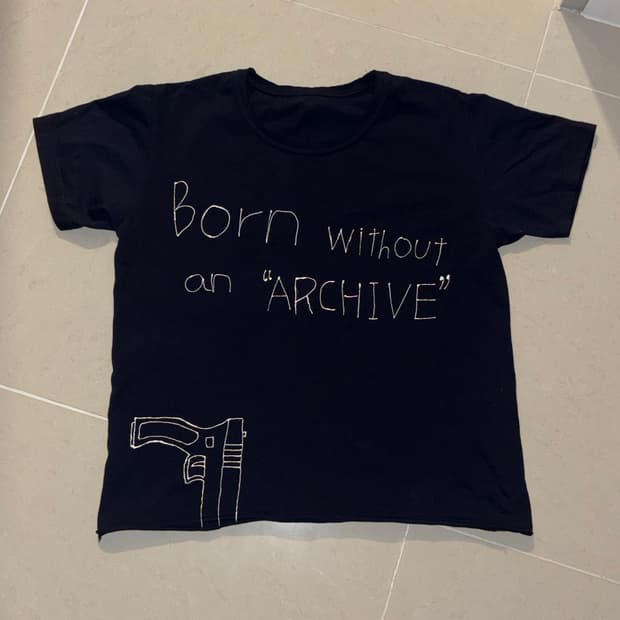 BORN WITHOUT AN ARCHIVE 커스텀 반팔티