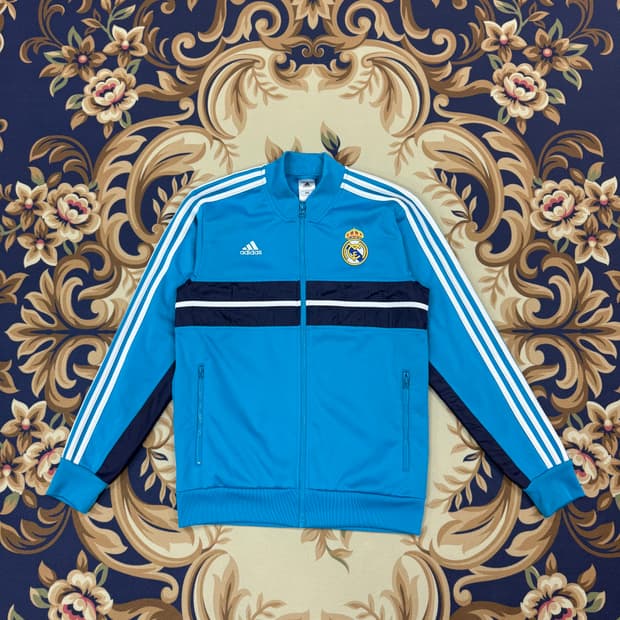 (M)10s 아디다스 Adidas 레알 마드리드 트랙탑 져지(스카이블루)