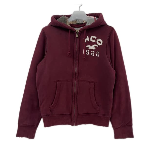 ❤️홀리스터 체크안감 버건디 후드집업❤️