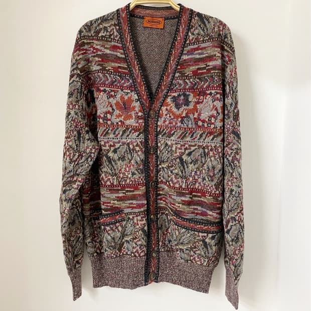 MISSONI 모헤어 울 패턴 가디건