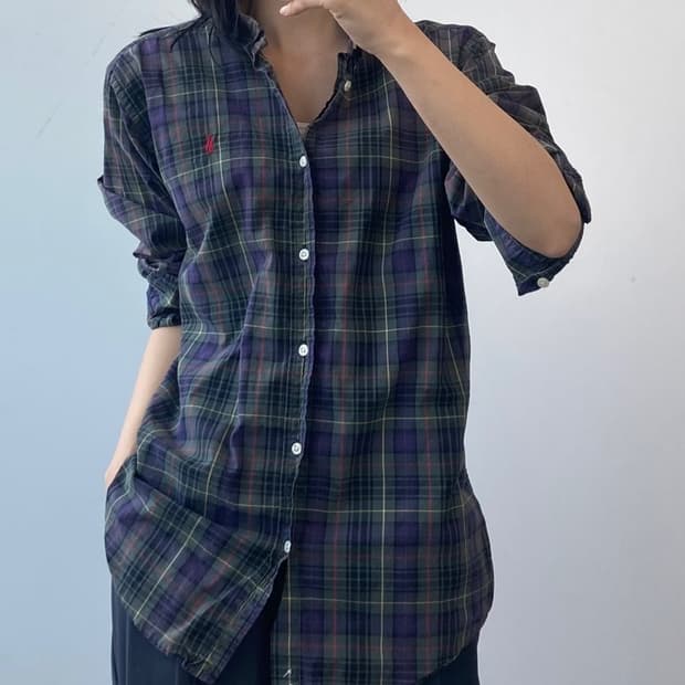 폴로 체크 셔츠 