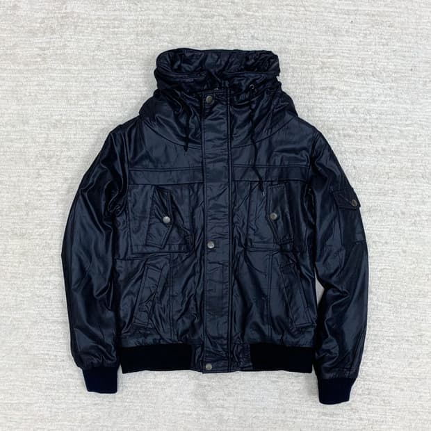 Leather High-Neck Jacket