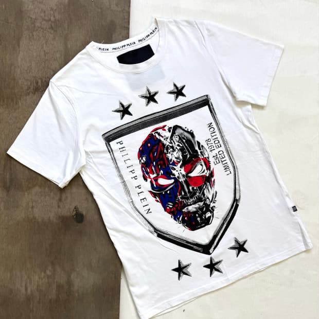 philipp plein 필립플레인 y2k 그래픽 큐빅 반팔