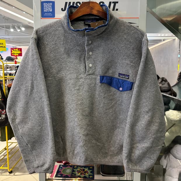 90‘s 파타고니아 신칠라 스냅티 ’그레이/블루‘