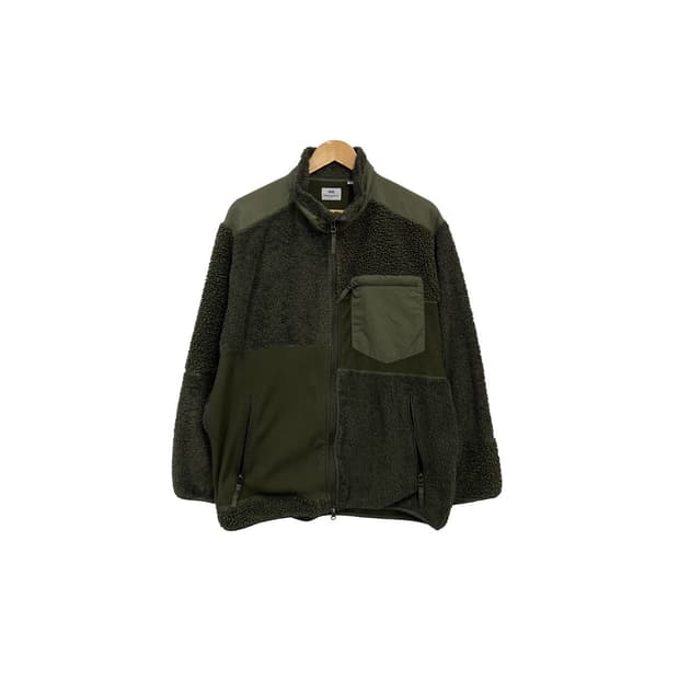 유니클로 엔지니어드 가먼츠 포켓 밀리터리 카키 후리스 집업